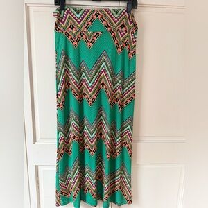 Vibrant Chevron Maxi Skirt